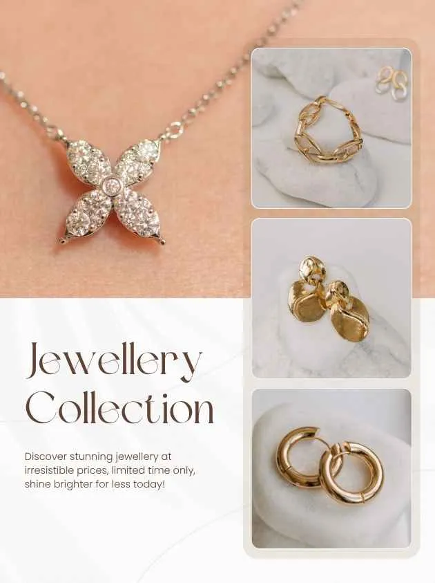 Image of a pendant and three styles of hoop earrings.
